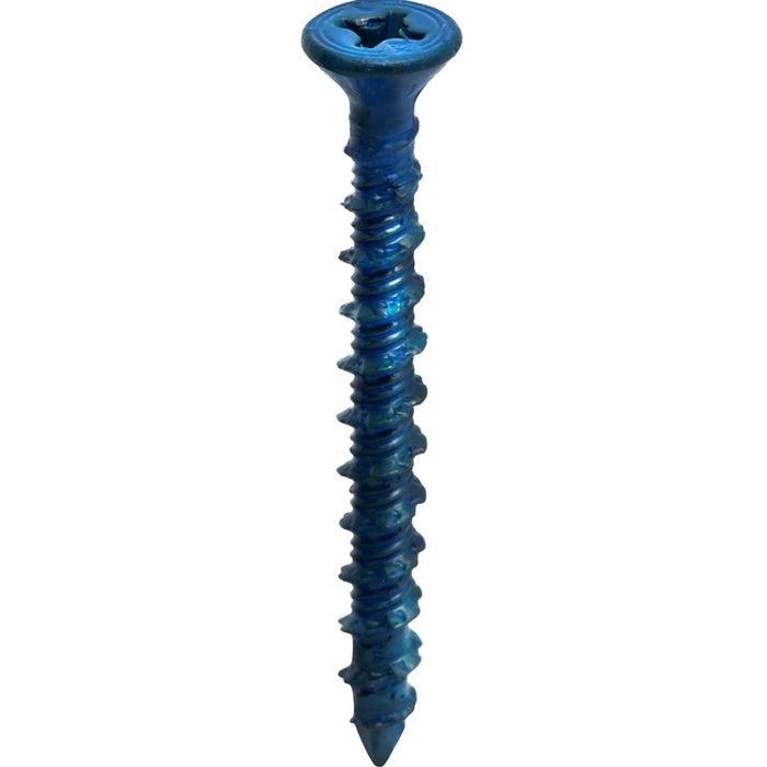 Buildex 10-Count 1/4-In x 2.75-in Blue Steel Self-Tapping Concrete Screw