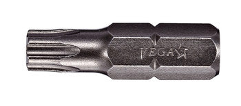 Vega Tools 40 TORX Tamper Insert Driver Bit 125TT40A - 1/4 in-Hex Shank - S2 Modified Steel - 1 in Length #020