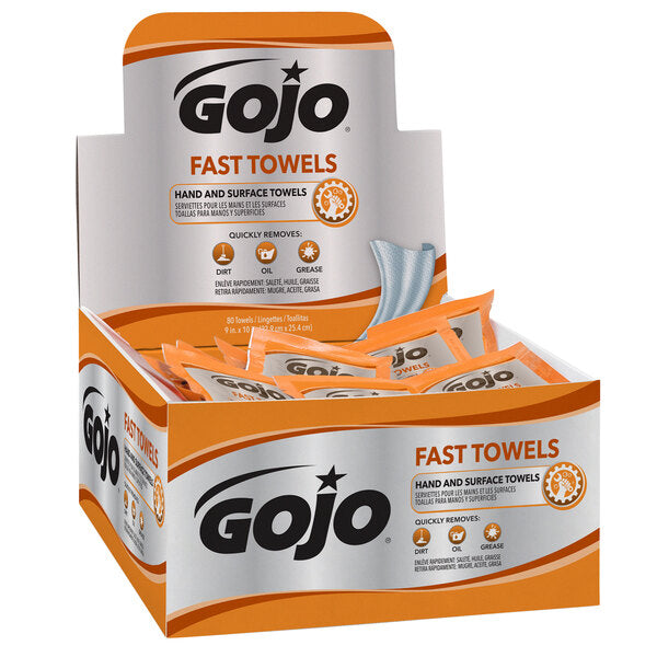 GOJO, 6280-04, GOJO FAST WIPES HD HANDCLN TOWEL DISPLAY BX