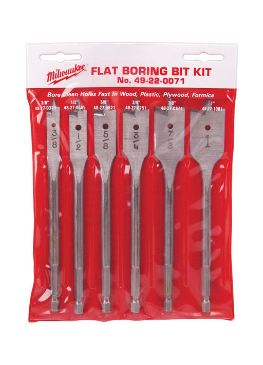 FLAT BORING 6PC BIT KIT