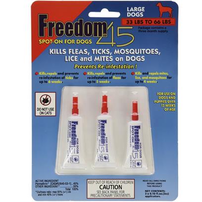 Freedom 45 Spot-On for Dogs LARGE (3 MONTH)