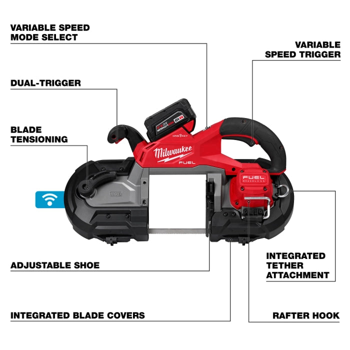 Milwaukee 2929S-22 M18 FUEL™ Dual Trigger Deep Cut Band Saw Kit