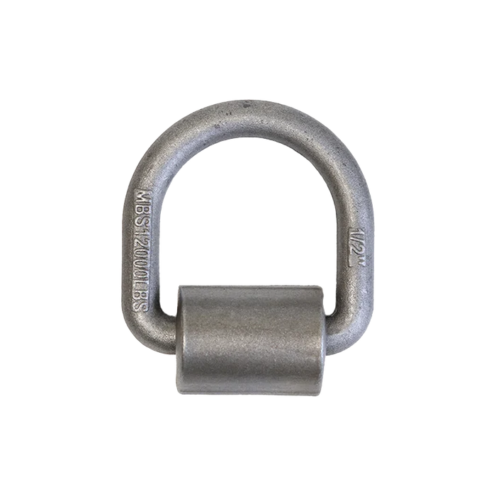 Boxer ½” Weld-On Heavy Duty Forged D Rings, 2 Pack 12,000 Pounds, Raw Finish, for Flatbeds Tie-Down Anchor