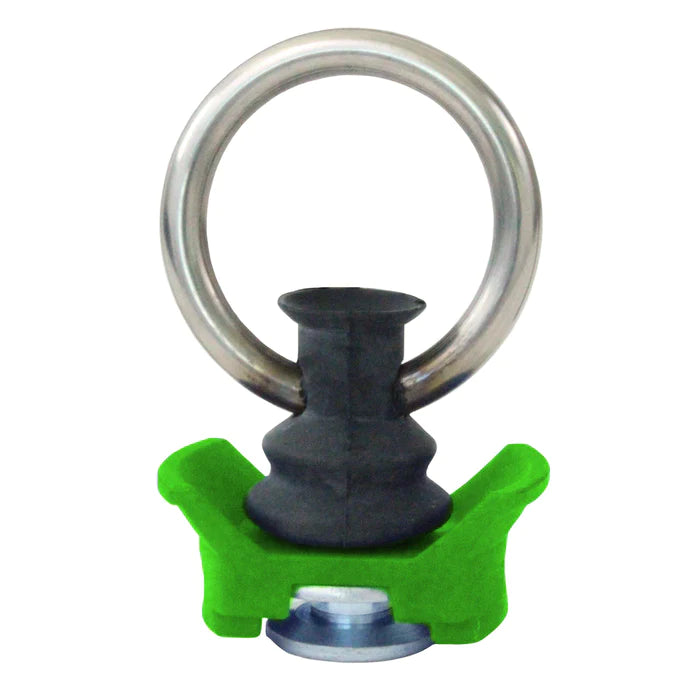 4 Piece Aluminum Single Stud Track Fitting Rubber Boot O Ring GREEN