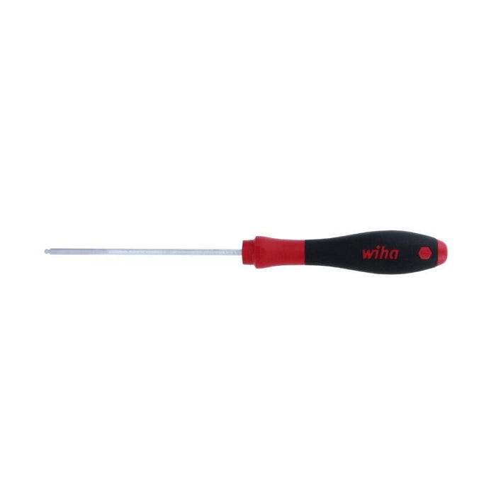 Wiha 36719 Ball End Hex Driver, with SoftFinish Handle, No Ring, Inch, 3/32 x 100mm