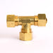 ATC 5/8 in. Compression X 5/8 in. D Compression Yellow Brass Tee