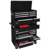 GI 42-3/8" x 18" x 60-7/8" 21 Drawer Black Roller Tool Cabinet & Chest Combo