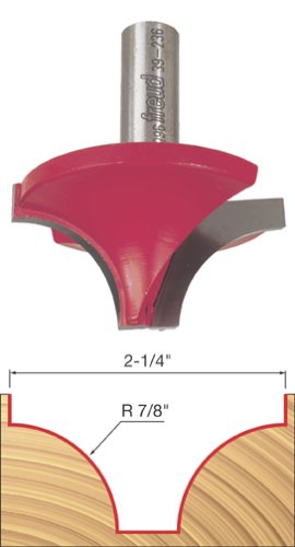 Freud 39-100 3/4-Inch Diameter Cove & Bead Groove Router Bit with 1/4-Inch Shank