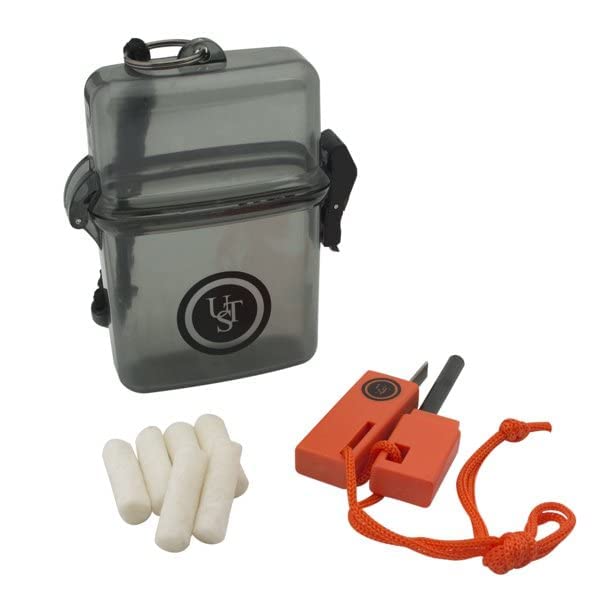 ust Ultimate Survival Technologies Watertight Fire Starter Kit Includes Tinder, Fire Starter, Instruction Sheet