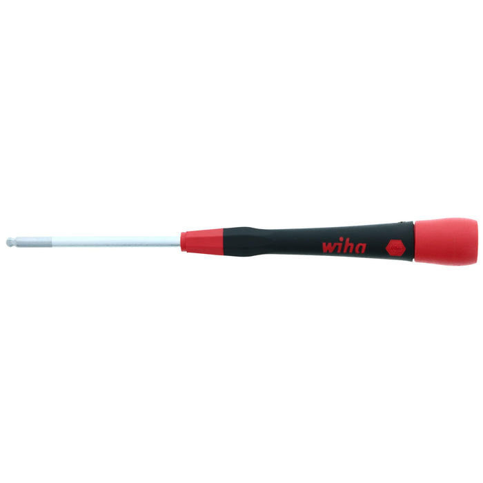Wiha 26463 Ball End Hex Screwdriver with Precision Soft PicoFinish Handle, Inch, 1/8 x 60mm