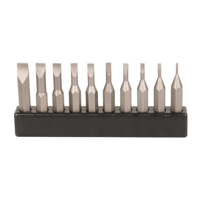 Wiha Micro Bit Replacement Slotted Bit Pack, 10 Piece