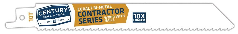 Century Drill & Tool 07510 6" Contractor Series Bi-Metal Reciprocating Saw Blade, 10T, 5 Pack
