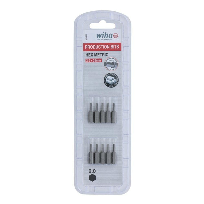 Wiha Hex Metric Insert Bit 2.0 x 25mm