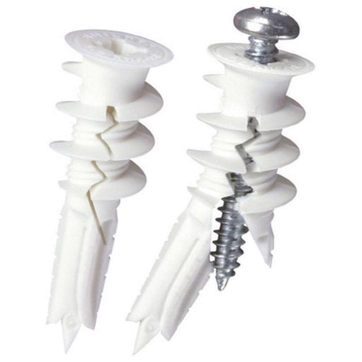E-Z Ancor Twist-N-Lock 1/4 in. D X 1-1/2 in. L Nylon Phillips Head Drywall Anchors 50 pk