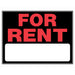 HILLMAN English Black For Rent Sign 15 in. H X 19 in. W