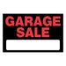 HILLMAN English Black Garage Sale Sign 8 in. H X 12 in. W