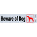 HILLMAN English Silver Beware Decal 2 in. H X 8 in. W