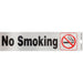 HILLMAN English Silver No Smoking Decal 2 in. H X 8 in. W