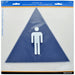 HILLMAN English Blue Restroom Plaque 12 in. H X 10 in. W