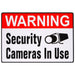HILLMAN English White Security Decal 4 in. H X 6 in. W
