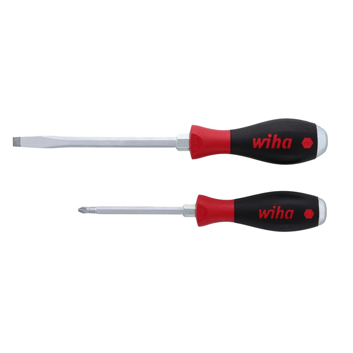 Wiha 53082 2 Piece SoftFinish X Heavy Duty Slotted and Phillips Screwdriver Set