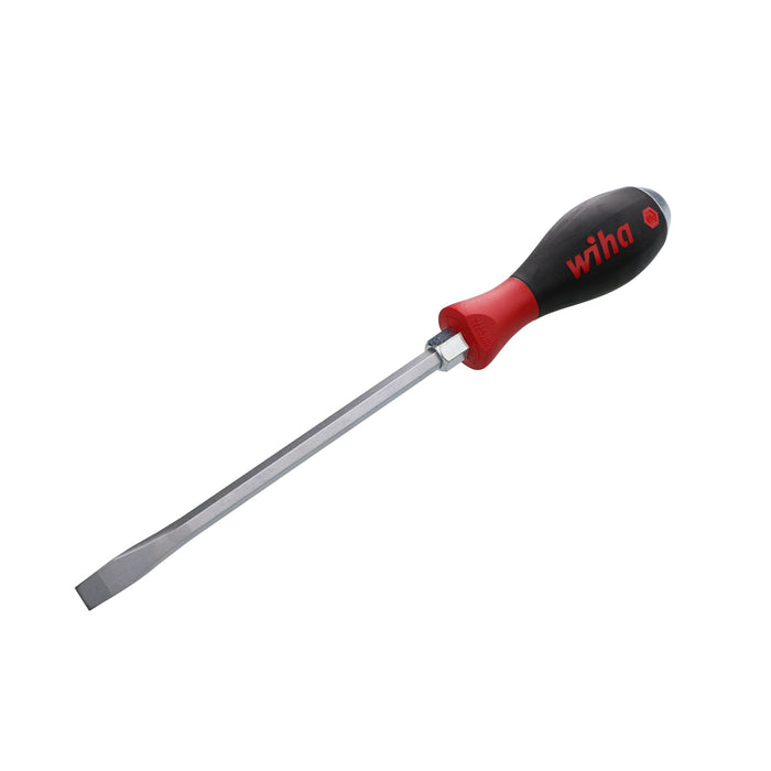 Wiha 53035 Slotted Screwdriver with SoftFinish Handle and Solid Metal Cap, 10.0 x 175mm
