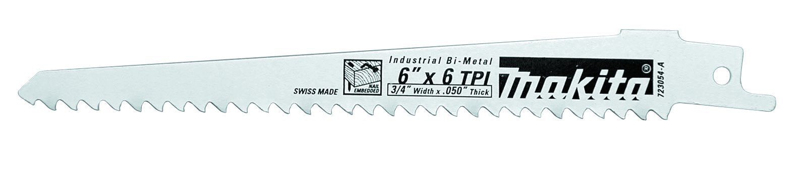 Makita 723052-A-5 9-Inch 6-TPI Wood Cutting Reciprocating Saw Blade , Green