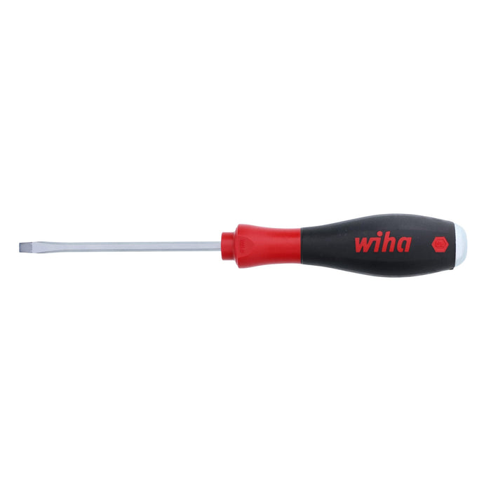 Wiha 53015 Slotted Screwdriver with SoftFinish Handle and Solid Metal Cap, 4.5 x 90mm