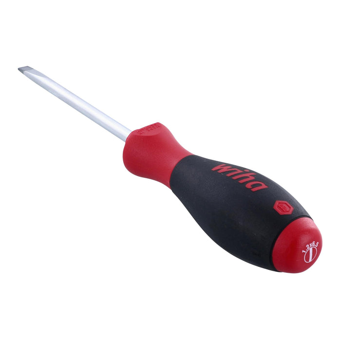 Wiha 30223 Slotted Screwdriver with SoftFinish Handle, 6.5 x 100mm