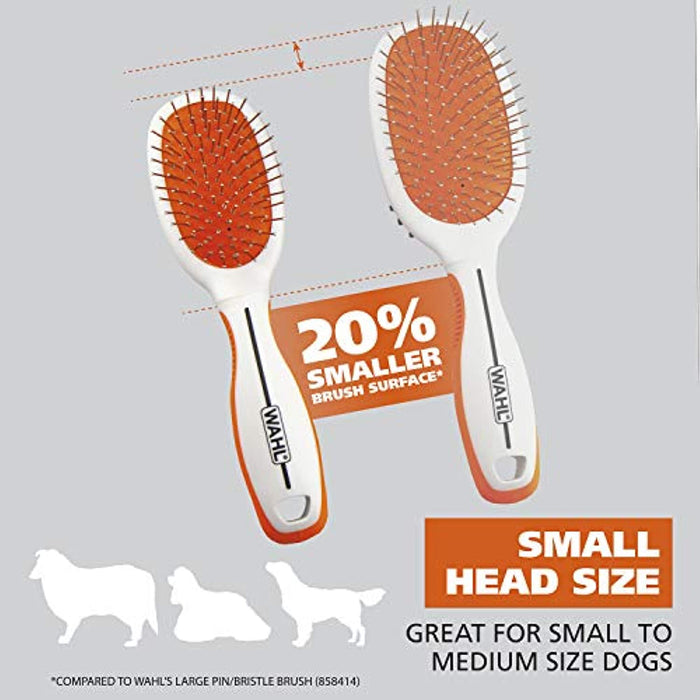 Wahl Premium Pet Double Sided Pin Bristle Brush For Dogs and Cats Pack of 4