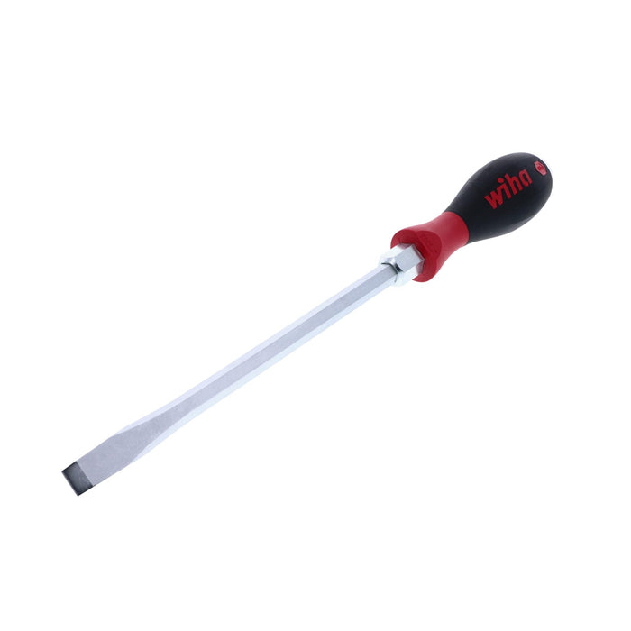 Wiha 30835 Slotted Screwdriver, Heavy Duty with SoftFinish Cushion Grip Handle, 12.0 x 200mm