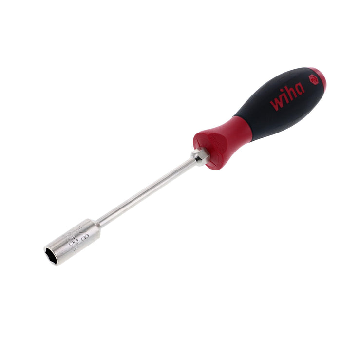 Wiha 34771 Nut Driver with Hex Bolster and SoftFinish Handle, Inch, 3/8"