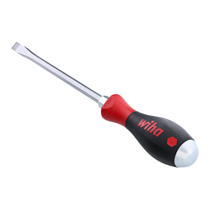 Wiha 53035 Slotted Screwdriver with SoftFinish Handle and Solid Metal Cap, 10.0 x 175mm