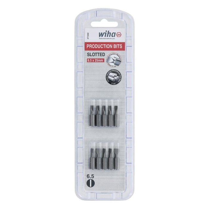 Wiha Slotted Insert Bit 6.5 x 25mm (1/4)