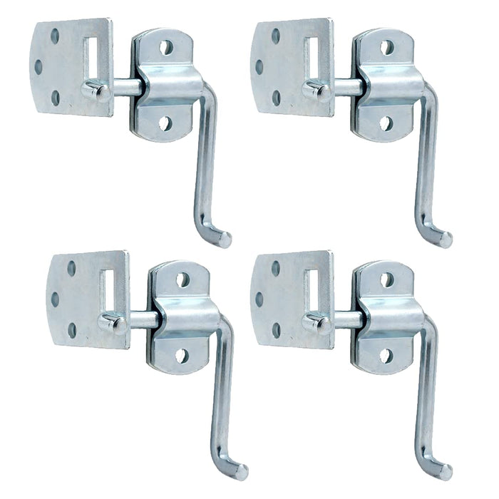 Boxer Tools Corner Gate Latch Sets for Stake Body Gates, Clear Zinc, 4 Piece