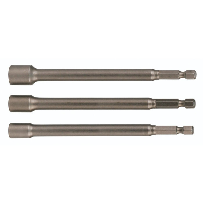 Wiha 70493 Nut Setter Magnetic 3 Piece Set 1/4, 5/16 & 3/8 x 12'' OAL on 1/4" Hex Drive