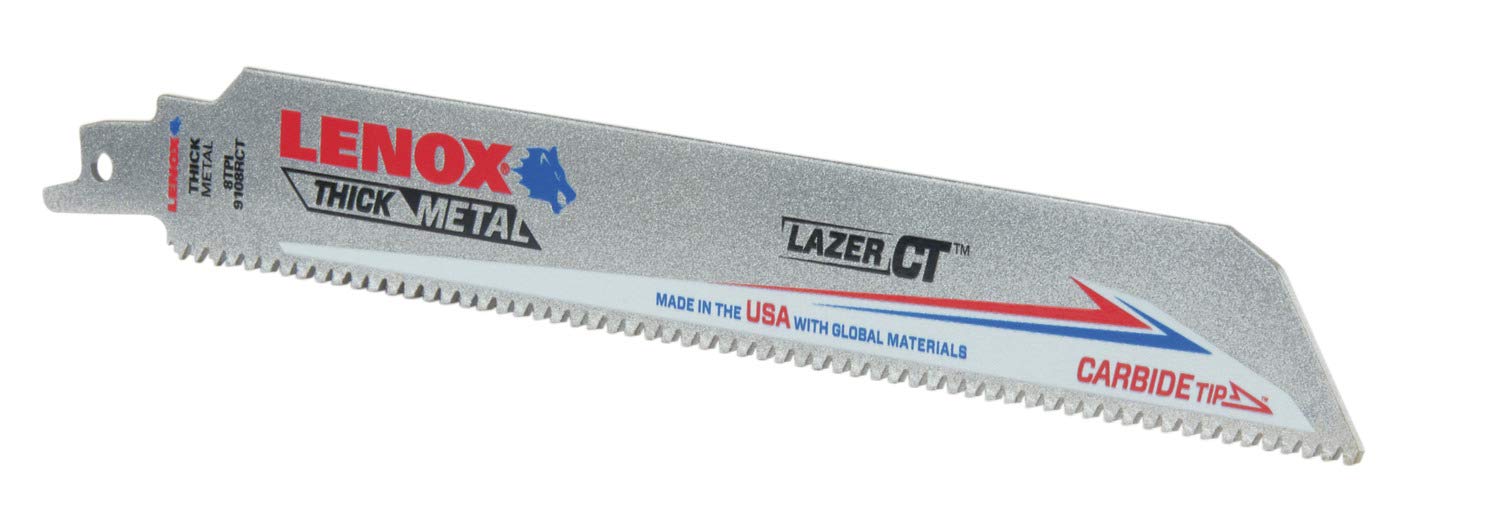 Lenox Tools 2014224 9" 8TPI LAZER Ct 9108RCT Reciprocating Saw Blade 1PK