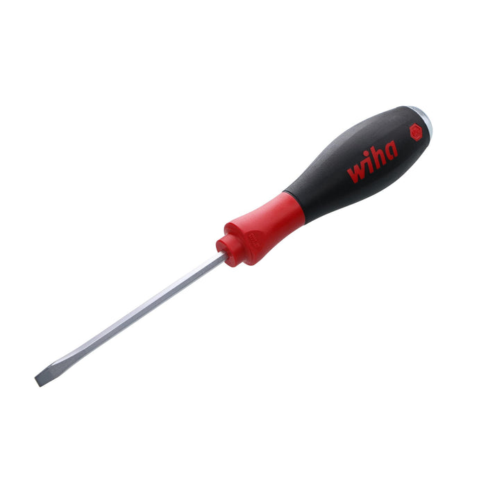 Wiha 53015 Slotted Screwdriver with SoftFinish Handle and Solid Metal Cap, 4.5 x 90mm