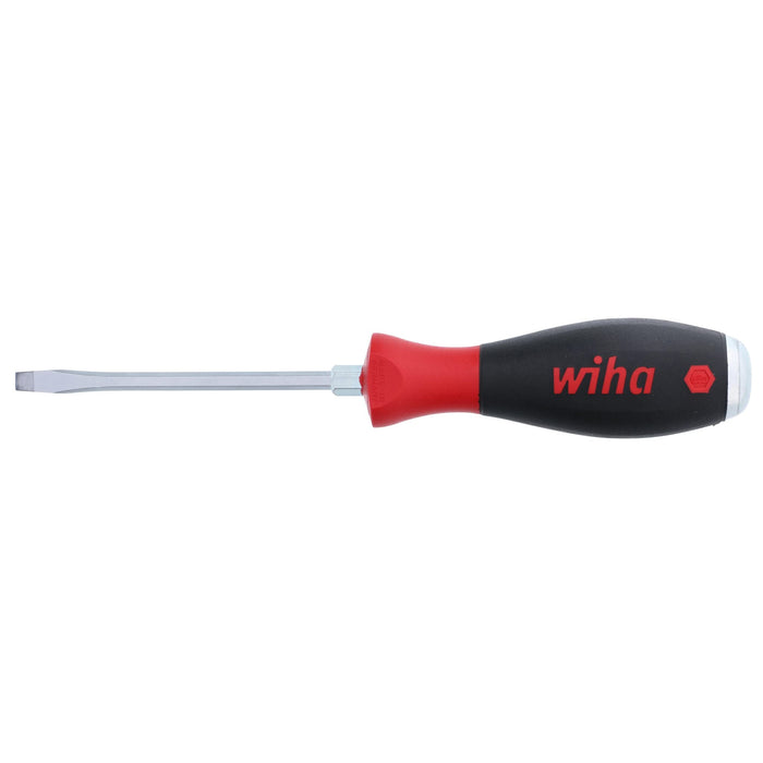 Wiha 53020 Slotted Screwdriver with SoftFinish Handle and Solid Metal Cap, 5.5 x 100mm