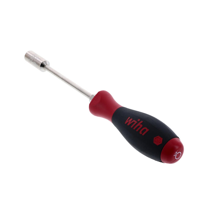 Wiha 34771 Nut Driver with Hex Bolster and SoftFinish Handle, Inch, 3/8"