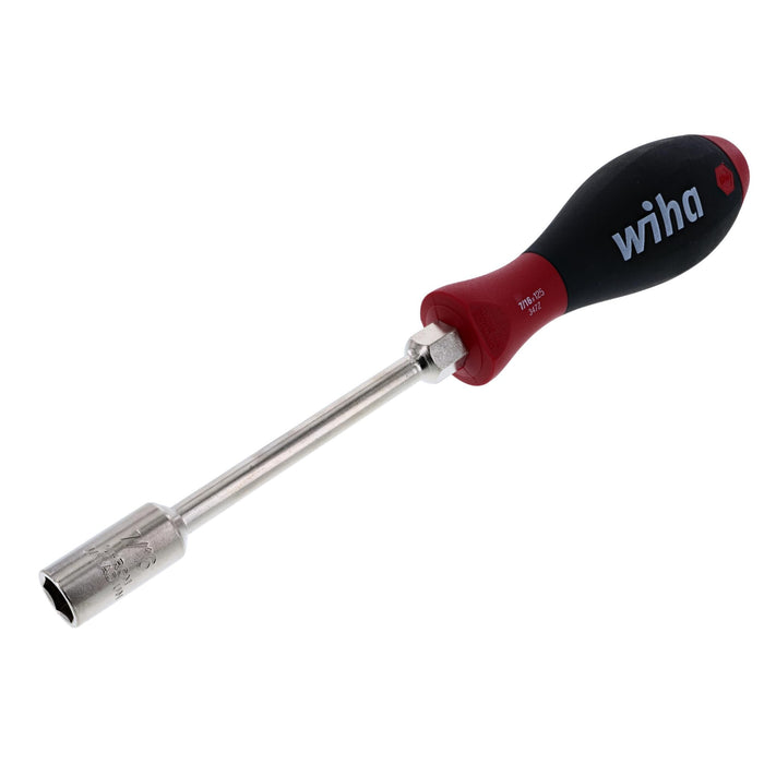 Wiha 34774 Nut Driver with Hex Bolster and SoftFinish Handle, Inch, 7/16"