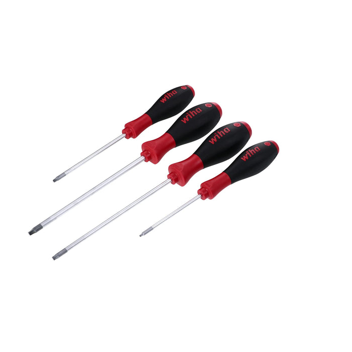 Wiha 35894 SoftFinish Cushion Grip Drivers, Square Tip, 4 Piece Set, No. 0, 1, 2 and 3