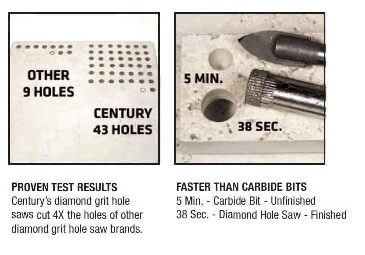 Century Drill & Tool 05570 Diamond Hole Saw, 1/8"