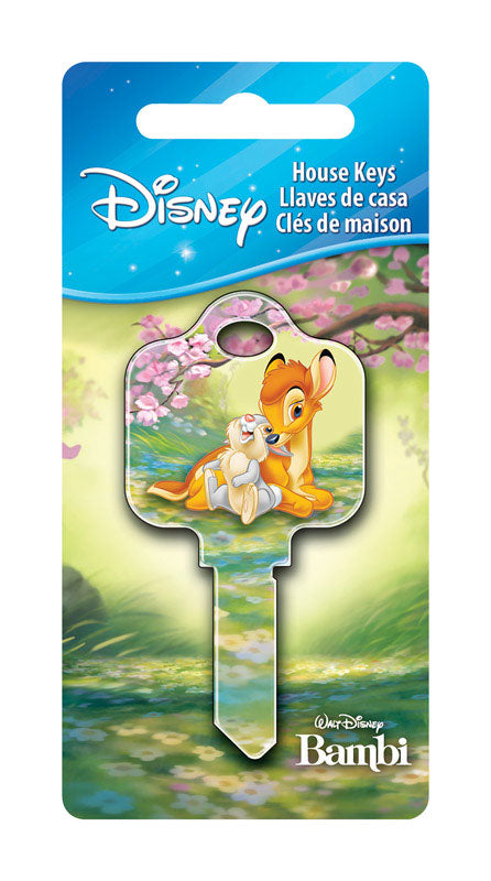 HILLMAN Disney Bambi and Thumper House Key Blank 68 SC1 Single For Schlage Locks
