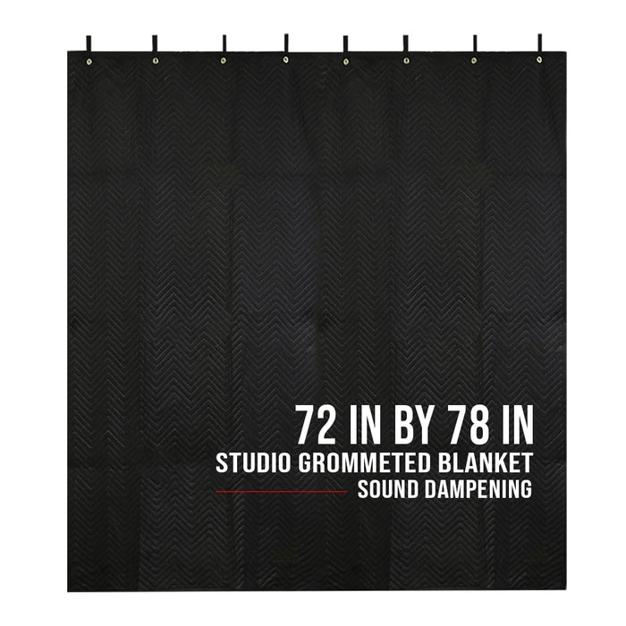 BoxerTools Studio Grommeted Sound Dampening Blanket 72 in. x 78 in. Light Blocker, Acoustic Blanket, Wall Hanging, Sound Reducing, Large Size, 6 Pack