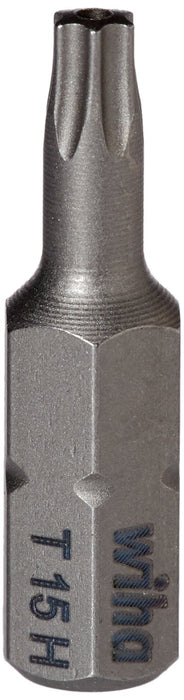 Wiha 70154 Tamper Resistant Torx Bit, Insert Bit Packs, T15s x 25mm, 2 Pack