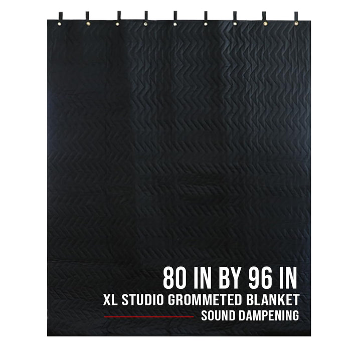 BoxerTools Pro Studio Grommeted Sound Dampening Blanket 80 in. x 96 in. Light Blocker, Acoustic Blanket, Wall Hanging, Insulated, Sound Reducing, XL Size, Thick Heavy Duty