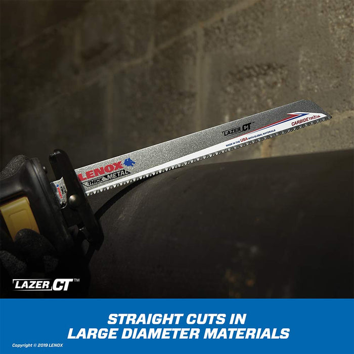 Lenox Tools 2014224 9" 8TPI LAZER Ct 9108RCT Reciprocating Saw Blade 1PK