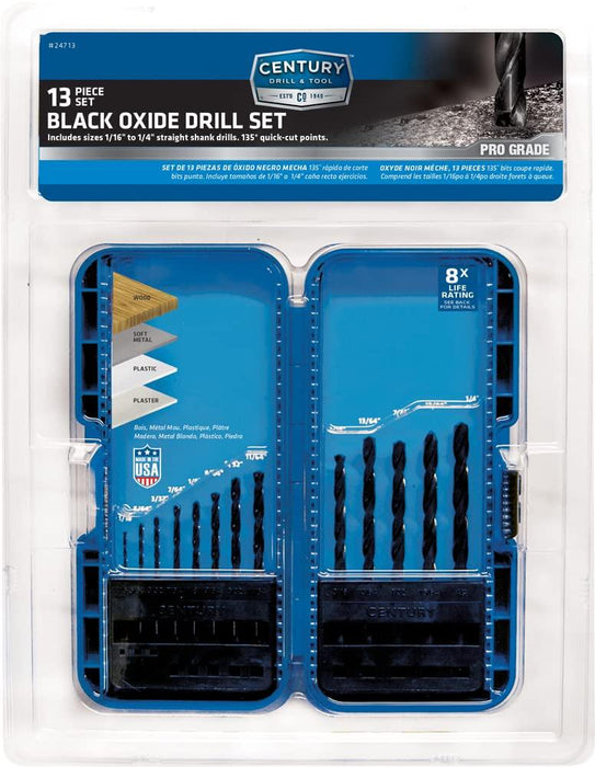 Century Drill & Tool 24204 Pro Grade Black Oxide Drill Bit