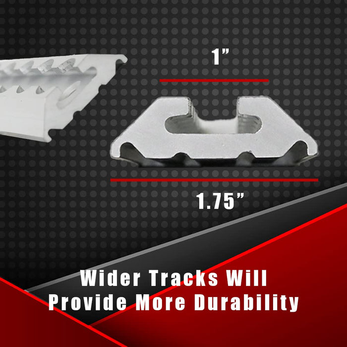 Boxer Aluminum L-Track Ultimate Tracks - 4-Pk, 6in.L x 1.75in.W, 2,200-Lb. Breaking Strength, Silver, Model# 31026